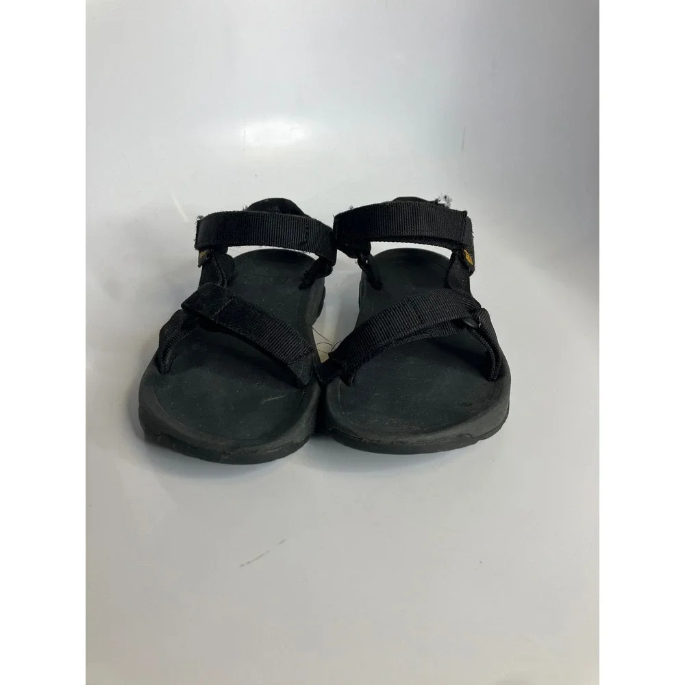 Teva sandals all black fully adjustable big kids size 2 casual hiking waterproof